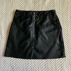 Faux Leather Dolls Kill Mini Skirt